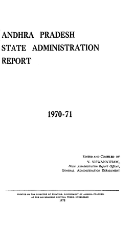 Andhra Pradesh State Administration Report