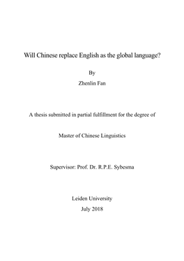 Will Chinese Replace English As the Global Language?