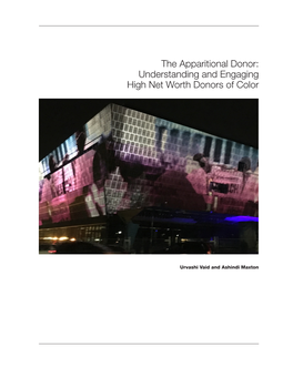 The Apparitional Donor: Understanding and Engaging High Net Worth Donors of Color