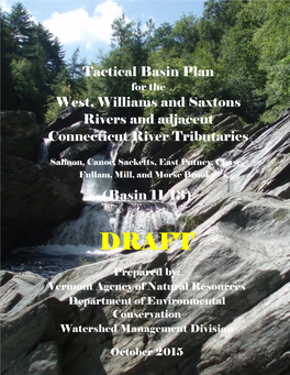 Tactical Basin Plan West, Williams and Saxtons Rivers and Adjacent