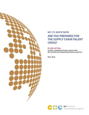 Are You Prepared for the Supply Chain Talent Crisis?