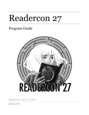Readercon 27 Program