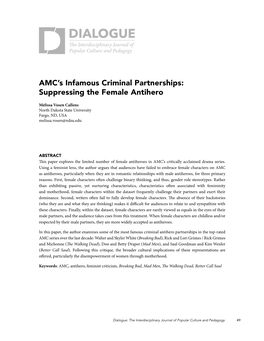 AMC's Infamous Criminal Partnerships: Suppressing the Female Antihero