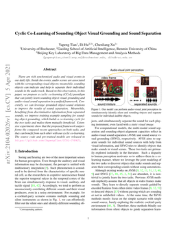 Cyclic Co-Learning of Sounding Object Visual Grounding and Sound Separation