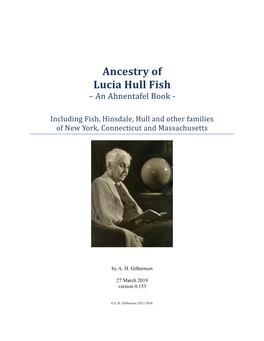 Ancestry of Lucia Hull Fish – an Ahnentafel Book