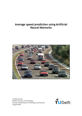 Average Speed Prediction Using Artificial Neural Networks