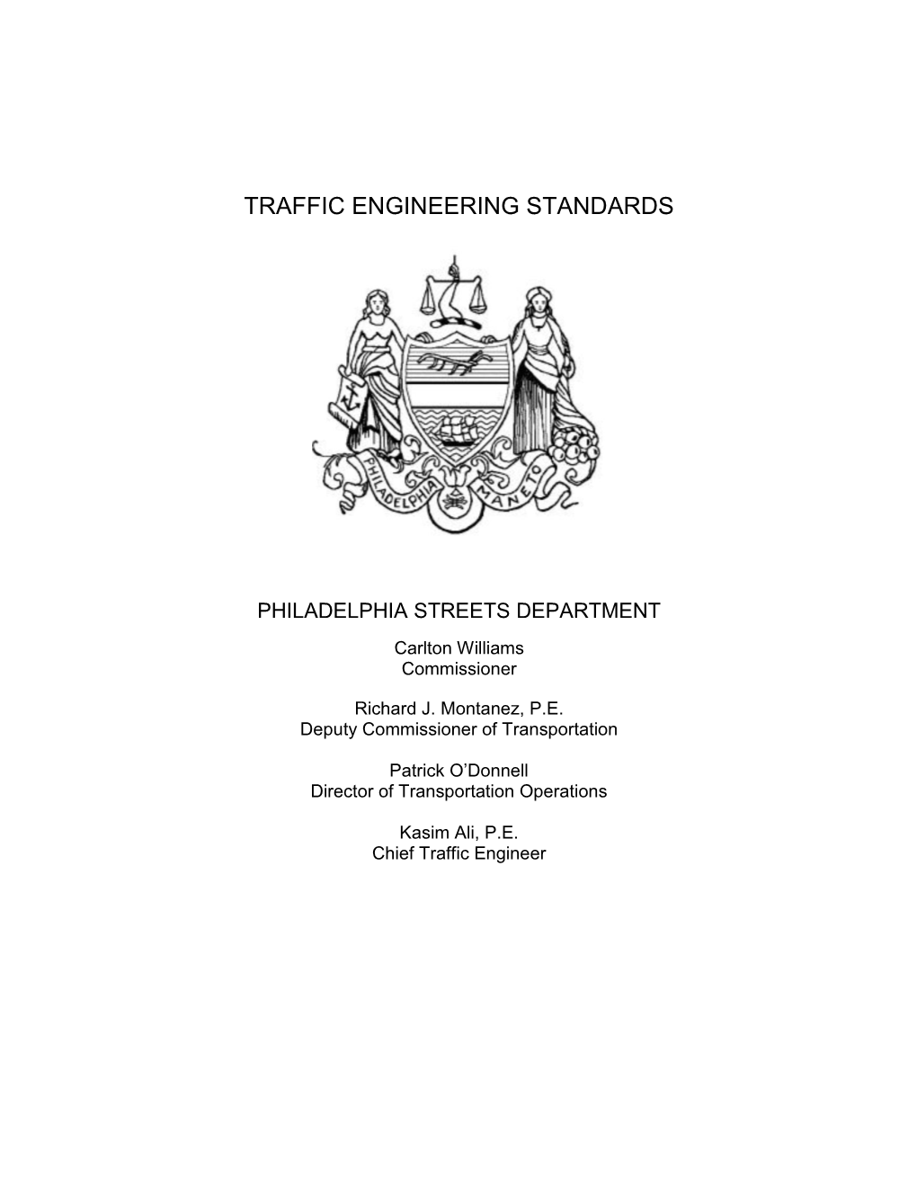 Traffic Engineering Standards