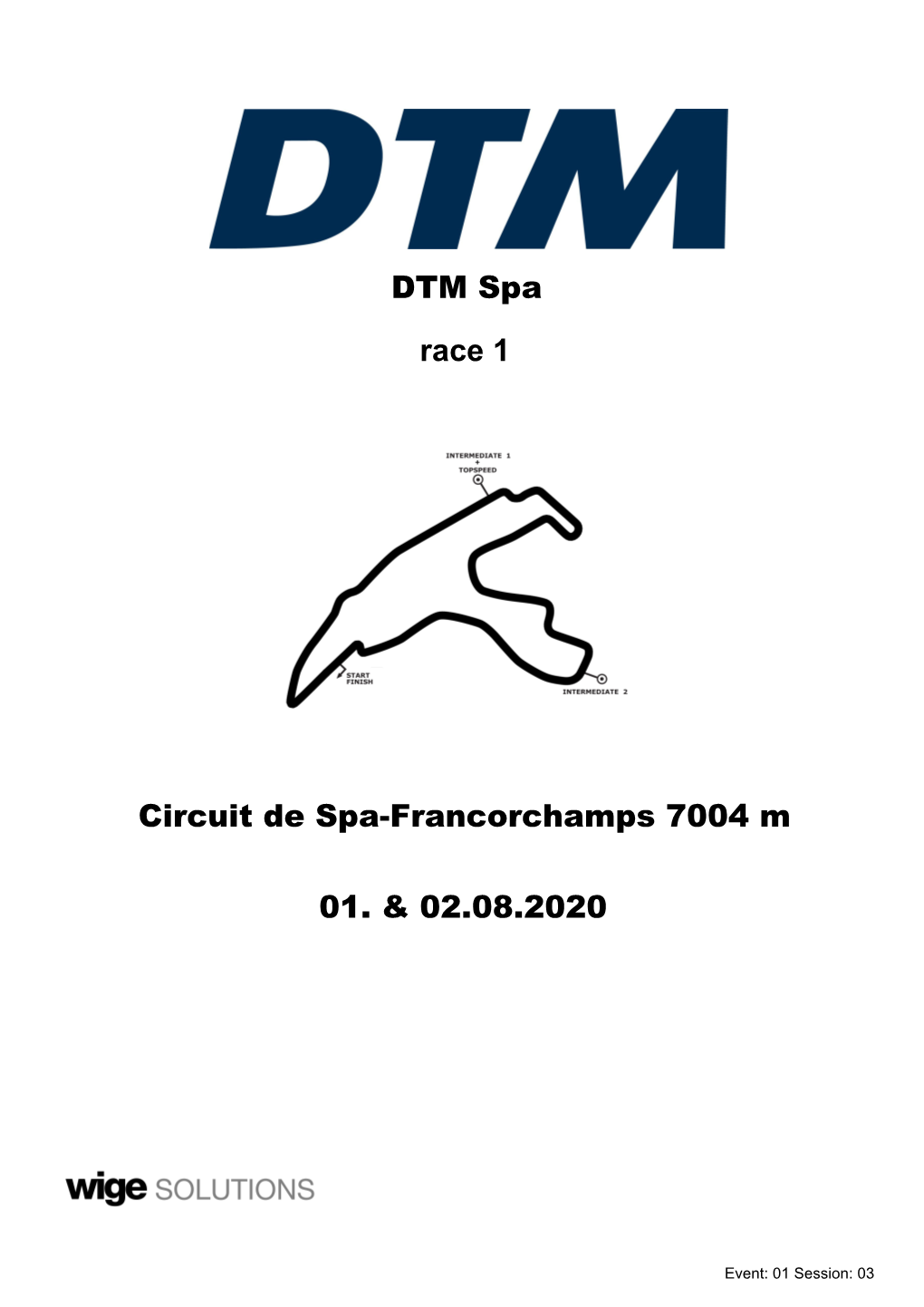 DTM Spa Circuit De Spa-Francorchamps 7004 M 01