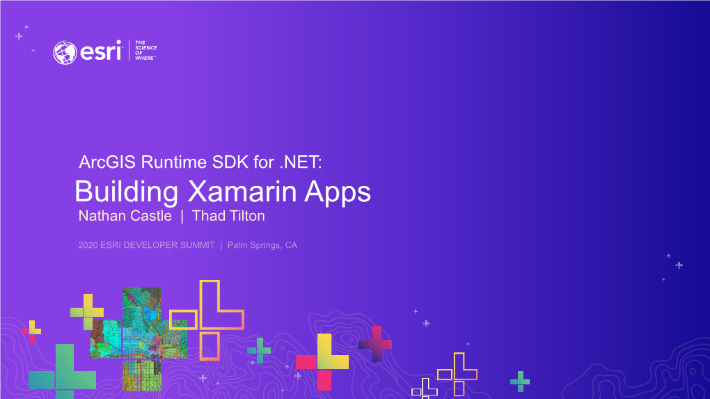 Argis Runtime SDK for .NET: Building Xamarin Apps