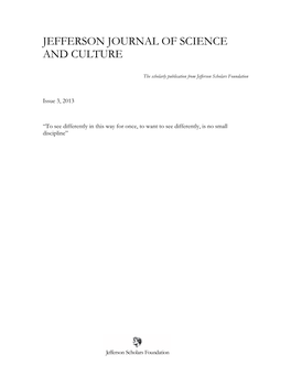 Jefferson Journal of Science and Culture