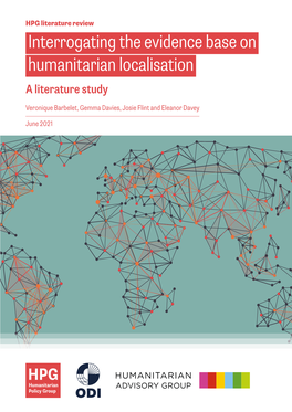 Interrogating the Evidence Base on Humanitarian Localisation a Literature Study