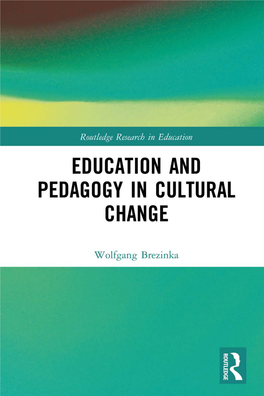Education and Pedagogy in Cultural Change
