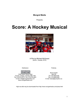 Score: a Hockey Musical