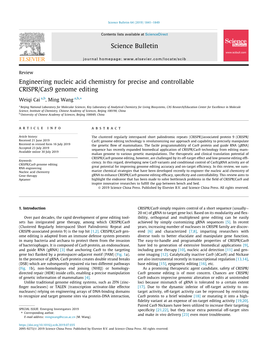 Engineering Nucleic Acid Chemistry for Precise and Controllable CRISPR