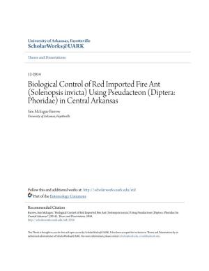 Biological Control of Red Imported Fire
