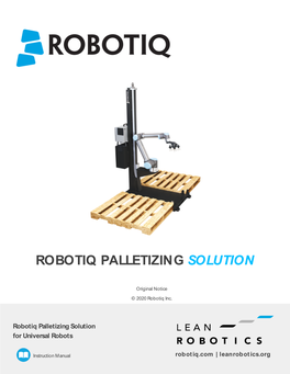 Robotiq Palletizing Solution Instruction Manual
