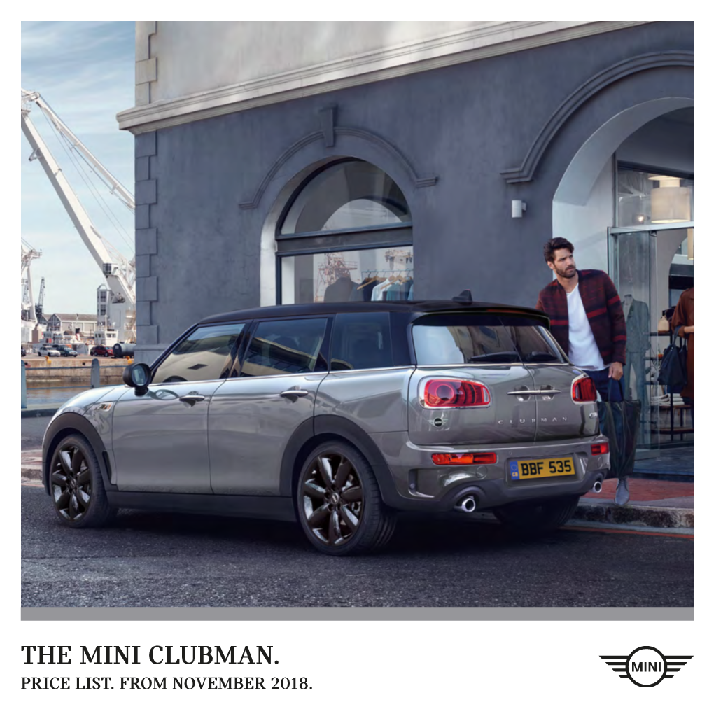 The Mini Clubman. Price List