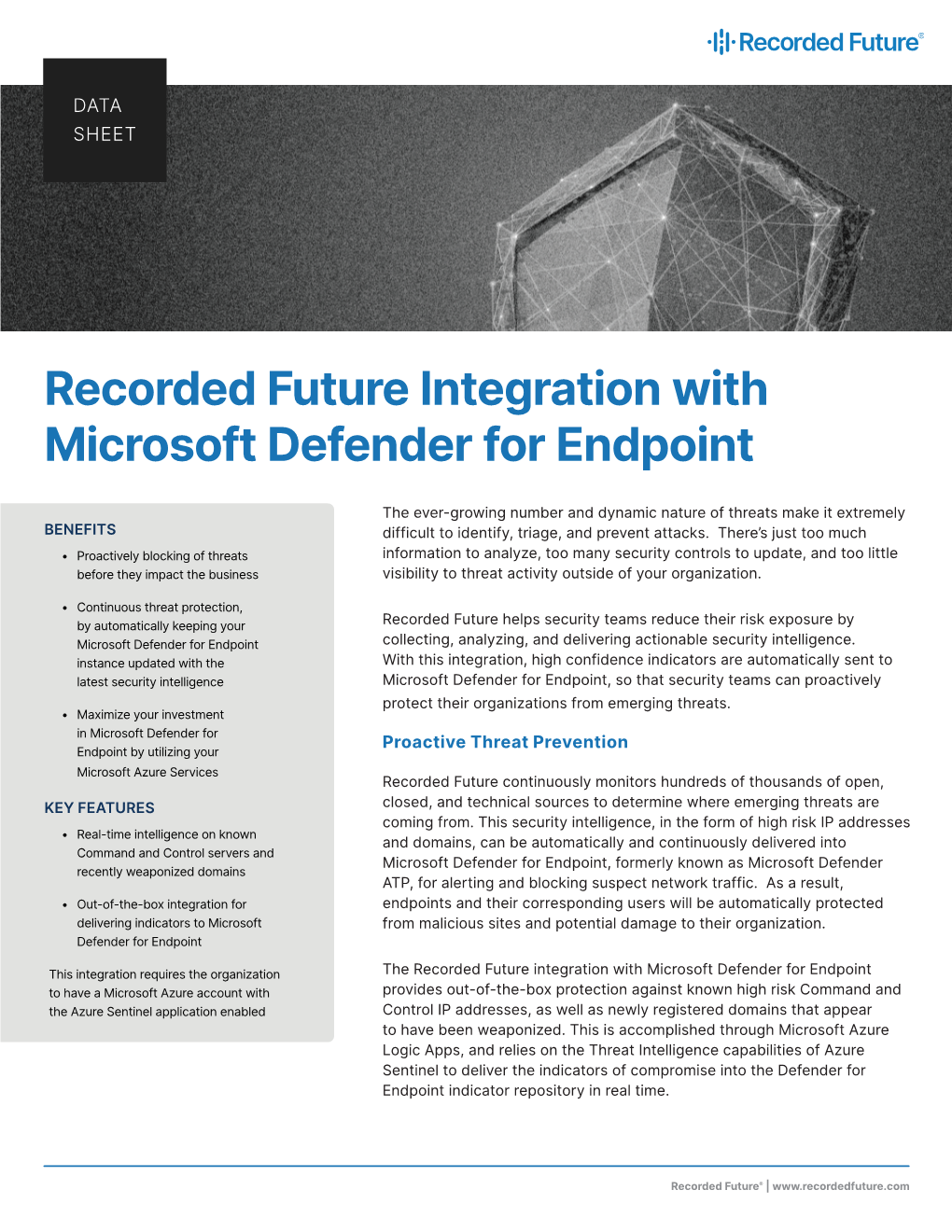 Recorded Future Integration with Microsoft Defender for Endpoint