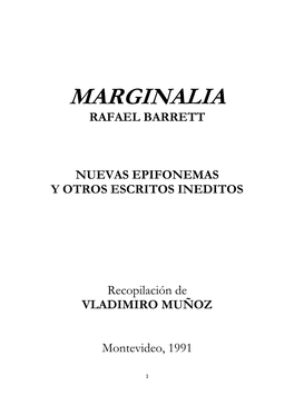 Marginalia Rafael Barrett