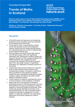 Trends of Moths in Scotland