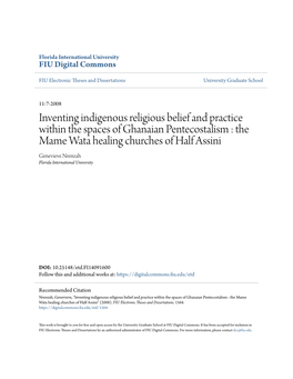 Inventing Indigenous Religious Belief and Practice Within the Spaces Of