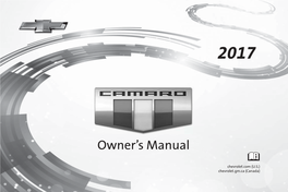 2017 Chevrolet Camaro Owner Manual