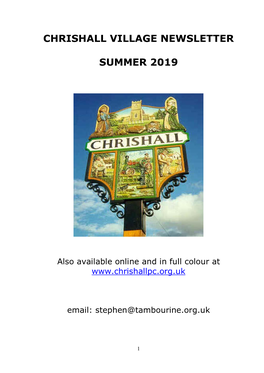 Chrishall Village Newsletter