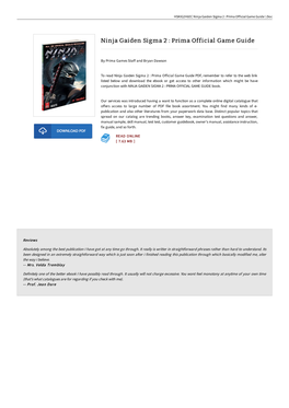 Download PDF \ Ninja Gaiden Sigma 2 : Prima Official Game Guide