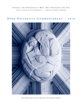Duke University Commencement ~ 2010