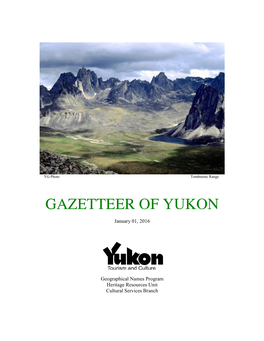 Gazetteer of Yukon