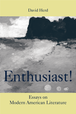 Enthusiast! Essays on Modern How American Literature Enthusiasm