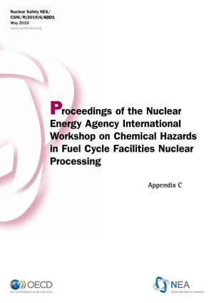 Proceedings of the Nuclear Energy Agency International Workshop on Chemical Hazards in Fuel Cycle Facilities Nuclear Processing