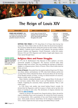 The Reign of Louis XIV