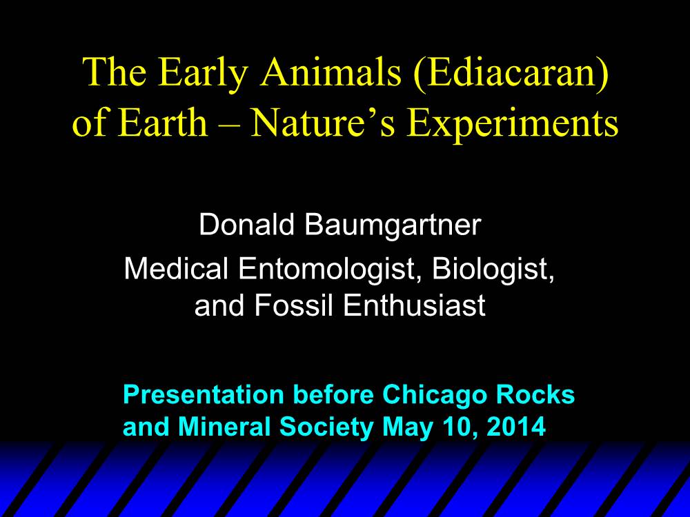 Ediacaran) of Earth – Nature’S Experiments