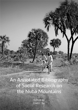 An Annotated Bibliography of Social Research on the Nuba Mountains