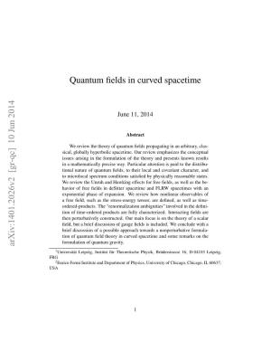 Quantum Fields in Curved Spacetime