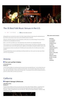 The 35 Best Folk Music Venues in the U.S
