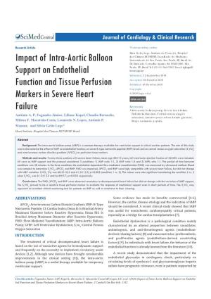 Impact of Intra-Aortic Balloon Support on Endothelial Function and Tissue Perfusion Markers in Severe Heart Failure