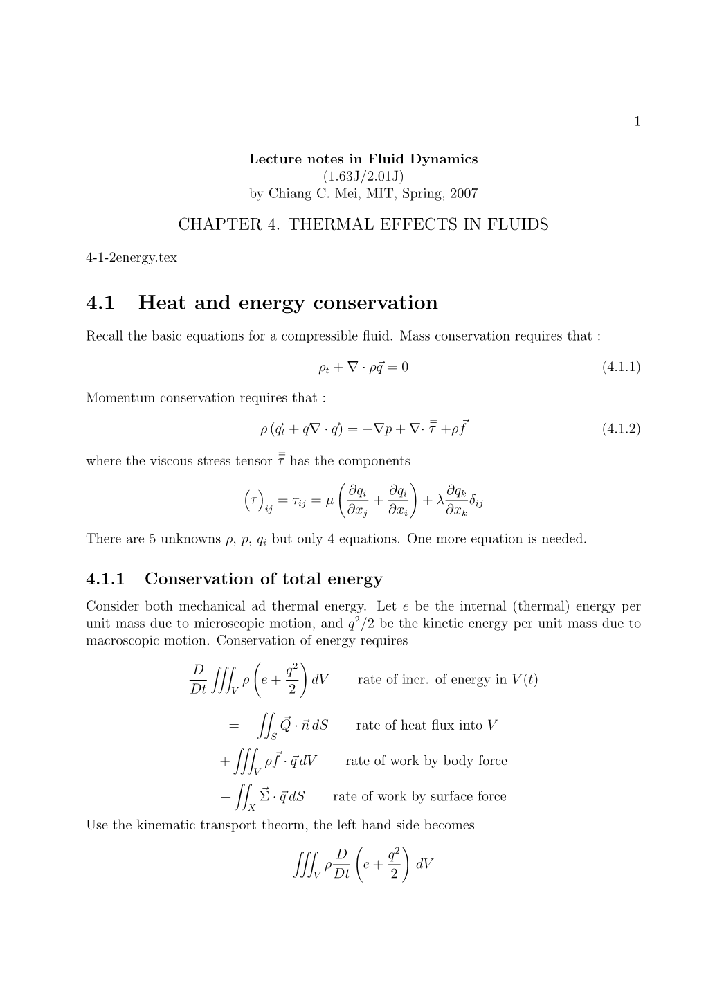 Heat and Energy Conservation