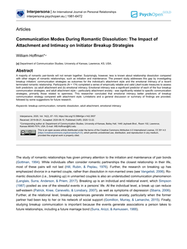 The Impact of Attachment and Intimacy on Initiator Breakup Strategies