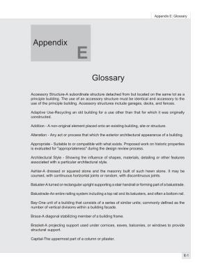 Appendix E: Glossary