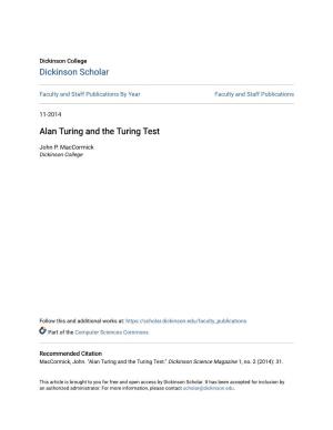Alan Turing and the Turing Test