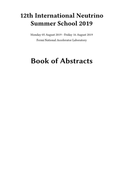 Book of Abstracts