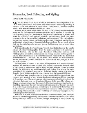 Economics, Book Collecting, and Kipling