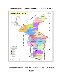 Telephone Directory for Panchayat Election 2013