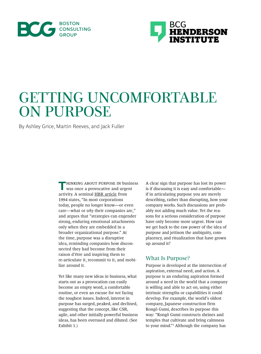 GETTING UNCOMFORTABLE on PURPOSE by Ashley Grice, Martin Reeves, and Jack Fuller