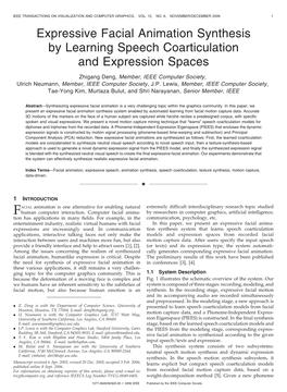 Expressive Facial Animation Synthesis by Learning Speech Coarticulation and Expression Spaces