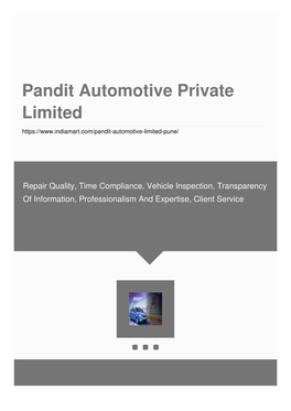 Pandit Automotive Private Limited