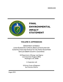 Final Environmental Impact Statement