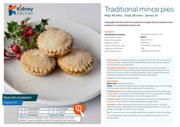 Traditional Mince Pies � Tchen Prep: 45 Mins • Cook: 20 Mins • Serves: 12